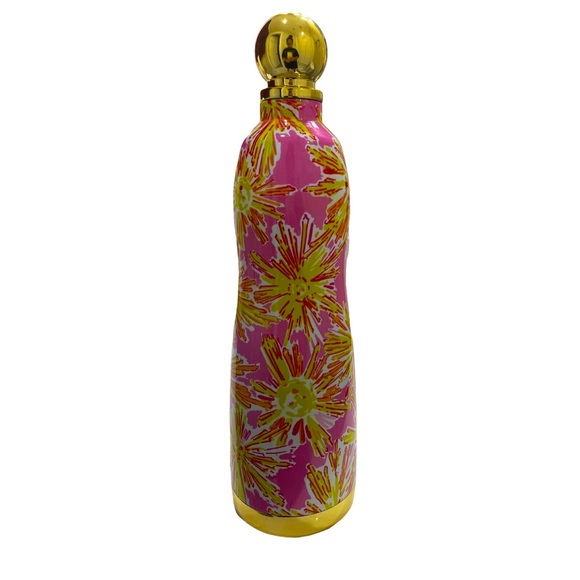 Lilly Pulitzer Limited Edition Squeeze The Day Water Bottle 24 oz Pink, Yellow, - Picture 3 of 9